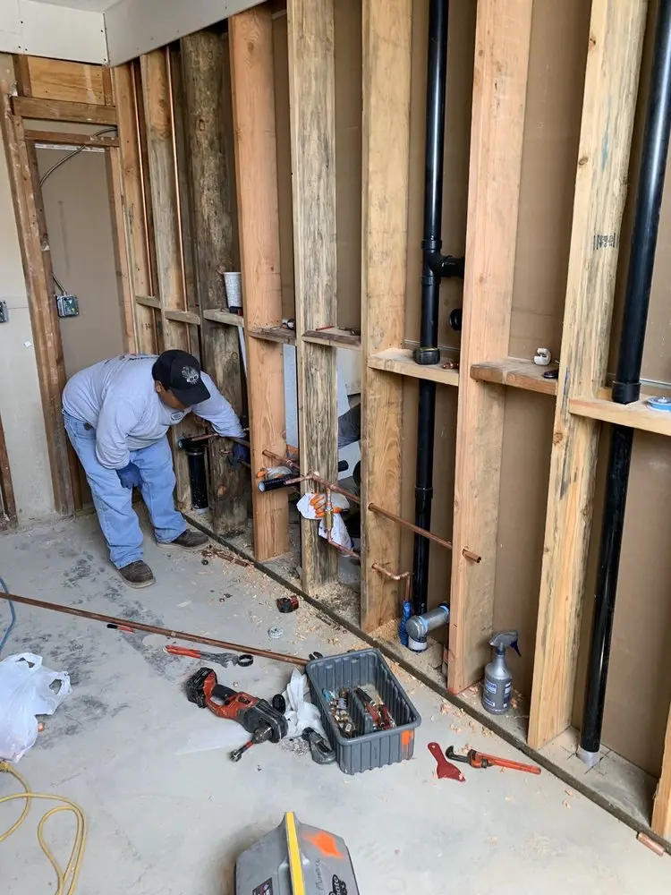 Commercial rough-in plumbing for Water Heater Replacement in West Hampton Dunes